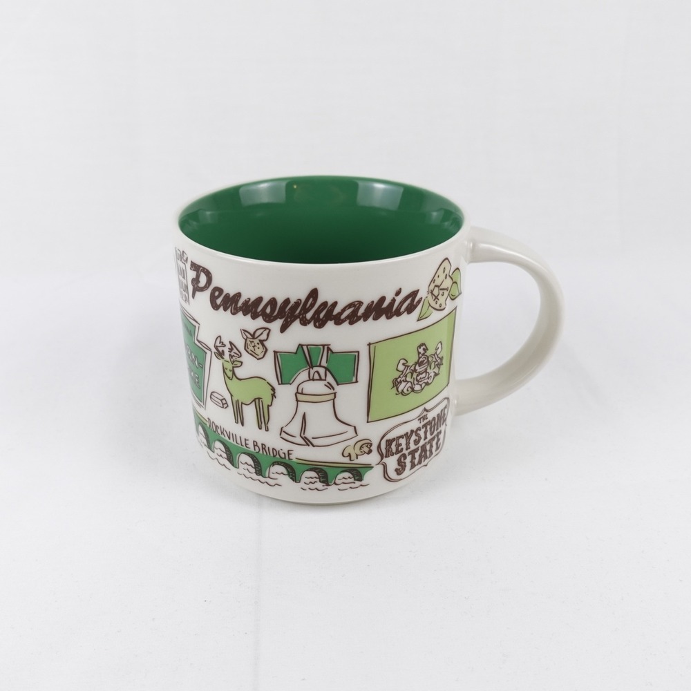 Starbucks Pennsylvania Been There Series Mug 14oz Across Globe Collection Green